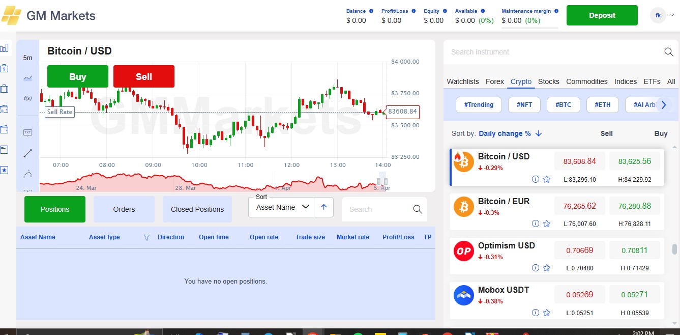 Goldman Markets Trading Platform